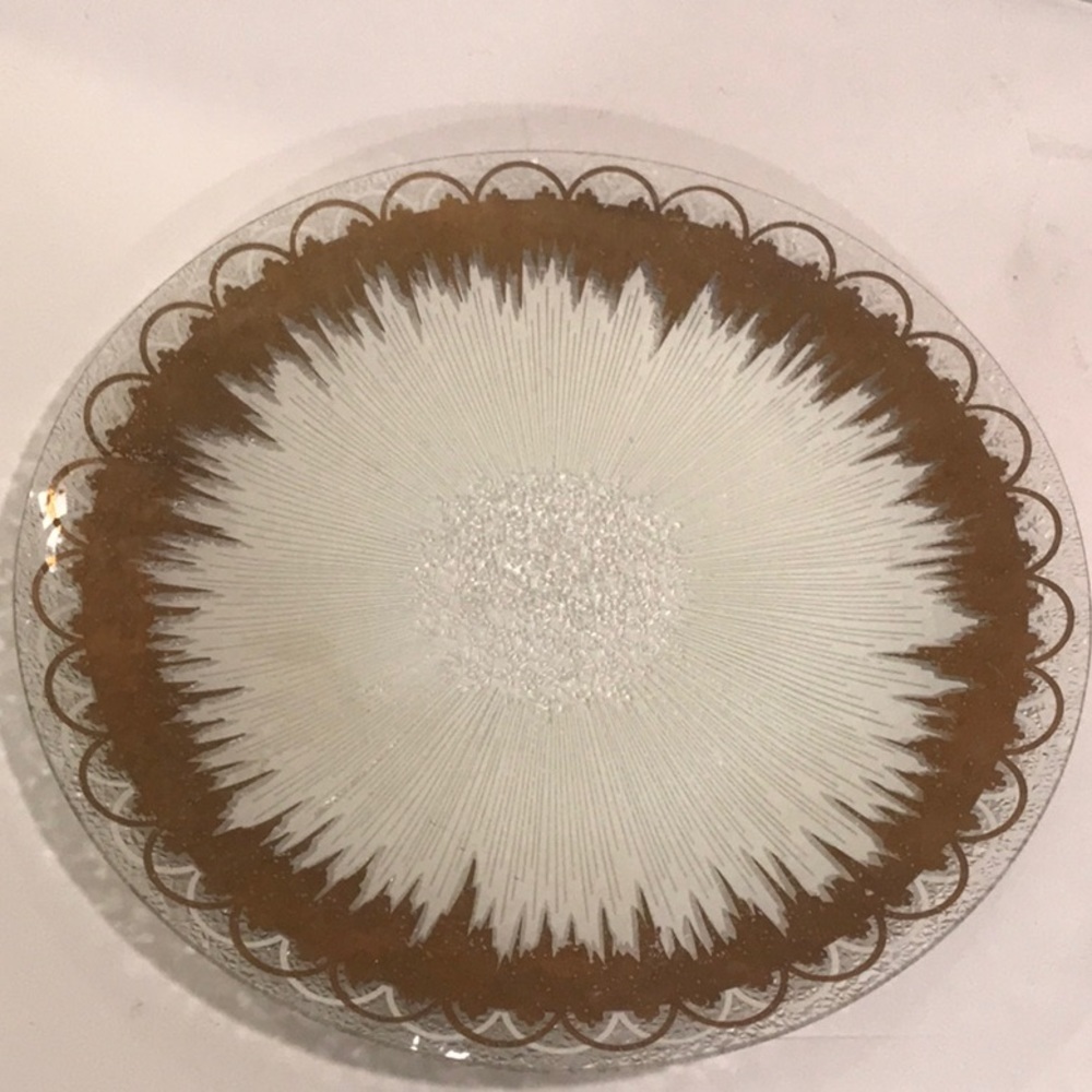 Dorothy Thorpe Atomic Platter Mid Century Modern Textured/Sterling Overlay 14” - Picture 5 of 10